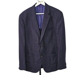 Ted Baker Mens Endurance Tom Sport Suit Jacket, Purple, 100% Wool, Size 42R